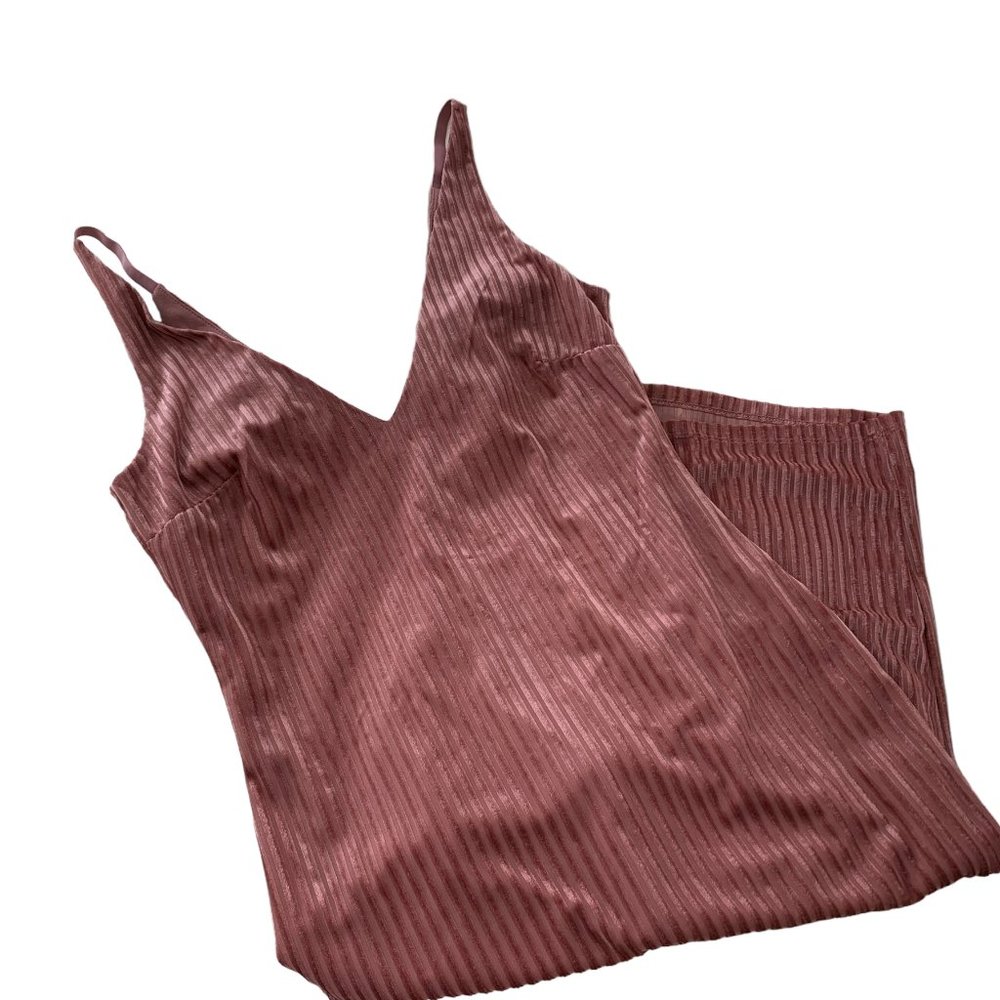 Forever 21 Women's Burnout Velvet Striped Dress